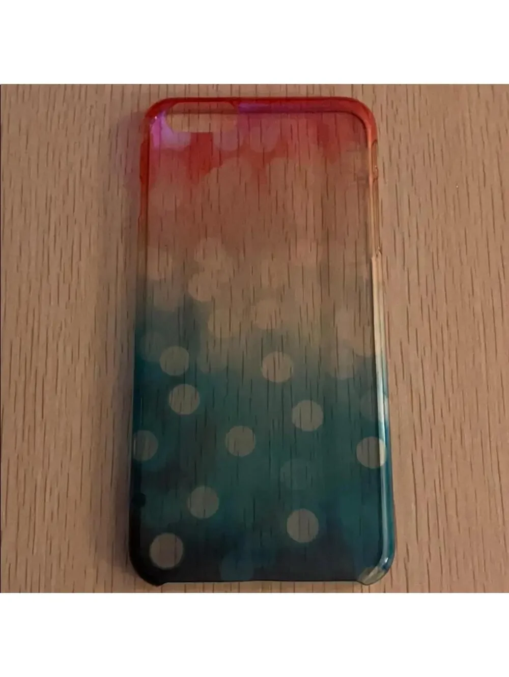 iPhone 6 Plus rainbow dot snap on case w/ cable